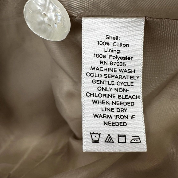 Susan Graver Blazer Jacket Womens SMALL 3/4 Sleeve‎ Floral Cotton Shell Buttons - Picture 11 of 14